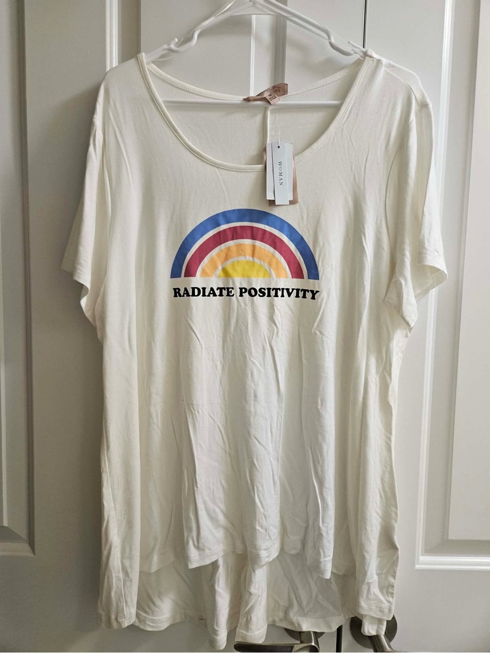 Philosophy Cream Short Sleeve Tee Radiate Positivity